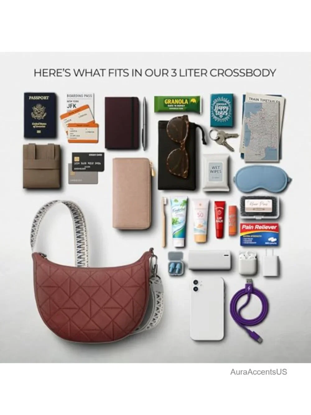 Anti-Theft Boho Crescent Crossbody with RFID Blocking